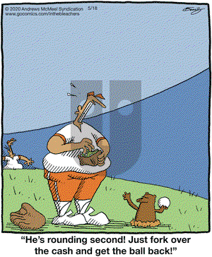 In the Bleachers on Monday May 18, 2020 Comic Strip