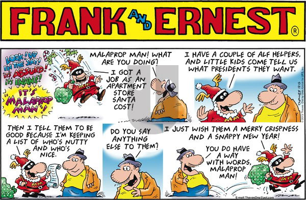 Frank and Ernest on Sunday December 15, 2013 Comic Strip