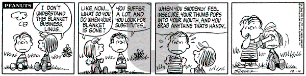 Peanuts on Thursday December 4, 1975 Comic Strip