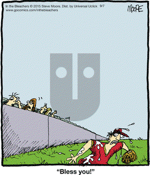 In the Bleachers on Monday September 7, 2015 Comic Strip