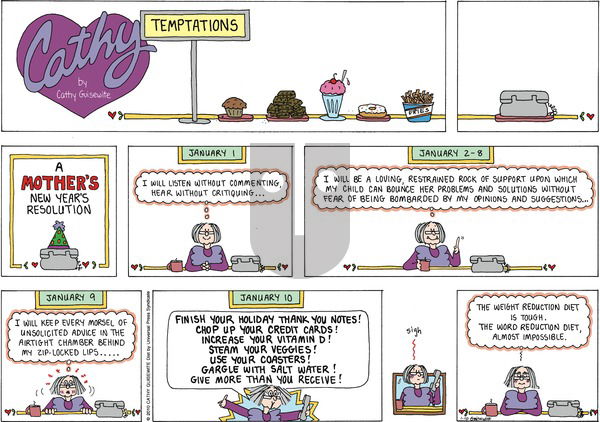 Cathy Classics on Sunday January 10, 2010 Comic Strip
