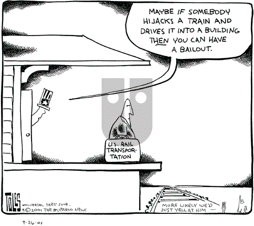 Tom Toles on Tuesday September 25, 2001 Comic Strip