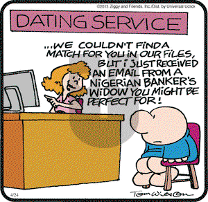 Ziggy on Friday April 24, 2015 Comic Strip