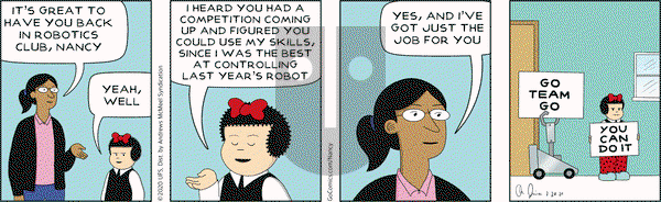 Nancy on Monday January 20, 2020 Comic Strip