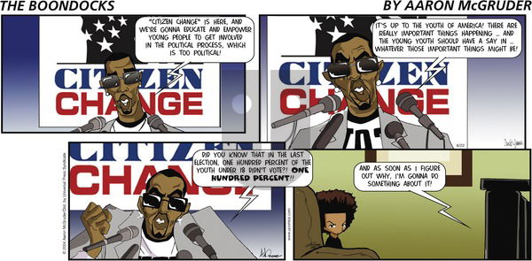The Boondocks on Sunday August 22, 2004 Comic Strip