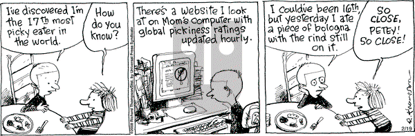 Cul de Sac on Tuesday February 19, 2008 Comic Strip