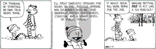 Calvin and Hobbes on Thursday January 16, 2025 Comic Strip