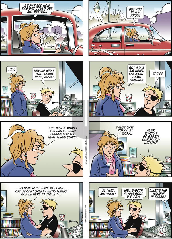 Doonesbury on Sunday February 9, 2014 Comic Strip