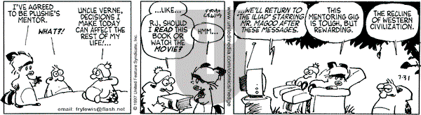 Over the Hedge on Thursday July 31, 1997 Comic Strip