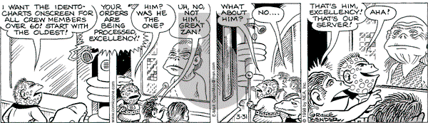 Alley Oop on Tuesday March 31, 1998 Comic Strip