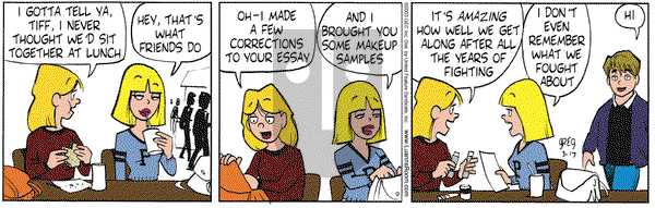 Luann on Monday March 17, 2003 Comic Strip