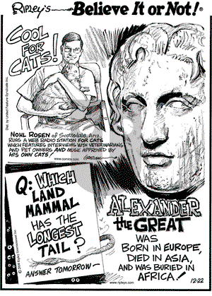 Ripley's Believe It or Not on Friday December 22, 2006 Comic Strip