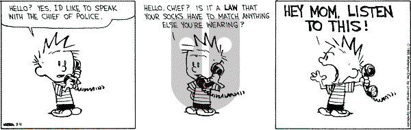 Calvin and Hobbes - Saturday March 11, 1995 Comic Strip