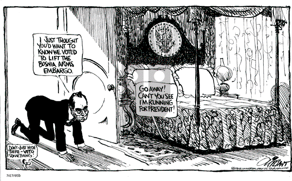 Pat Oliphant on Monday July 24, 1995 Comic Strip