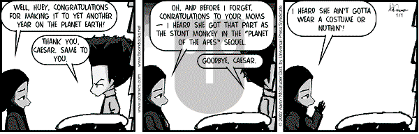 The Boondocks - Tuesday January 1, 2002 Comic Strip