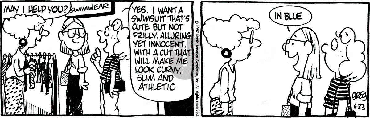 Luann - Tuesday June 23, 1987 Comic Strip