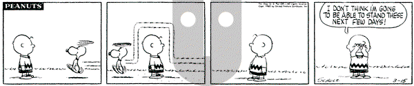 Peanuts on Tuesday March 15, 1960 Comic Strip