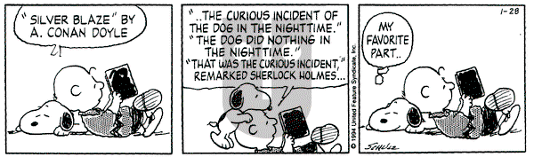 Peanuts on Friday January 28, 1994 Comic Strip