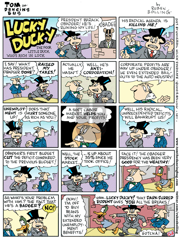 Tom the Dancing Bug on Friday November 5, 2010 Comic Strip
