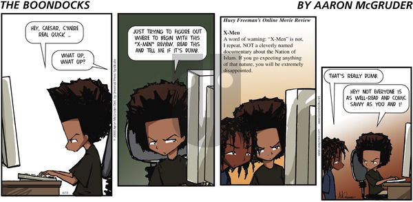 The Boondocks on Sunday August 13, 2000 Comic Strip