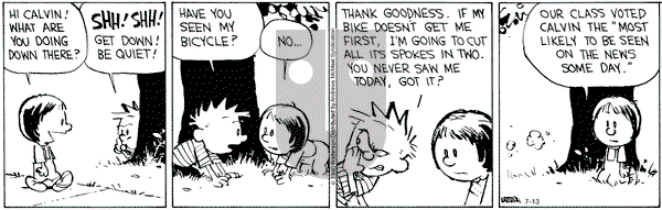 Calvin and Hobbes - Monday July 13, 2020 Comic Strip
