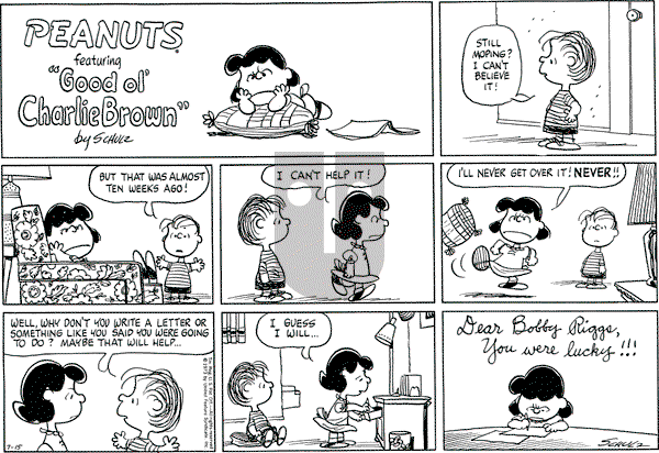 Peanuts - Sunday July 15, 1973 Comic Strip