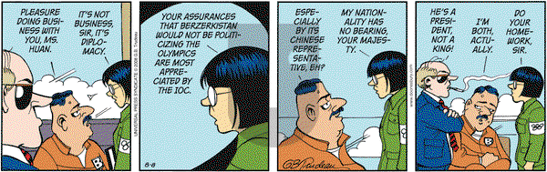 Doonesbury on Friday August 8, 2008 Comic Strip