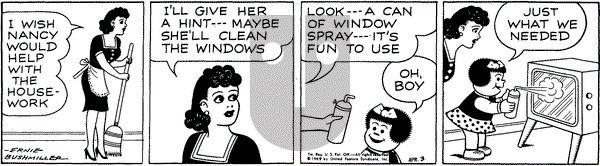 Nancy on Thursday April 3, 1969 Comic Strip