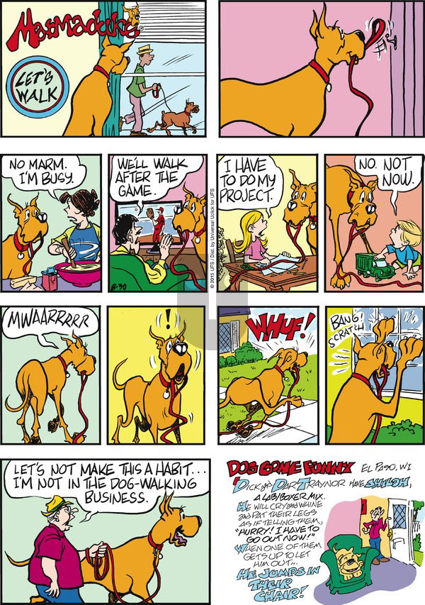 Marmaduke on Sunday August 30, 2015 Comic Strip