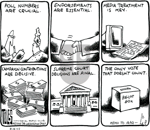 Tom Toles on Monday August 18, 2003 Comic Strip