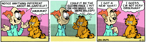 Garfield on Tuesday December 5, 1989 Comic Strip