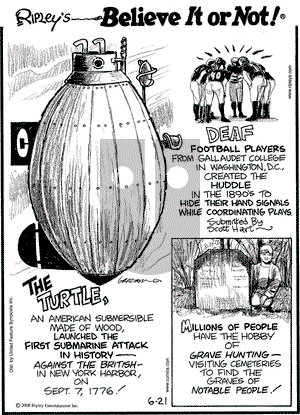 Ripley's Believe It or Not on Saturday June 21, 2008 Comic Strip