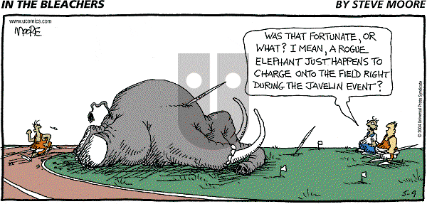 In the Bleachers on Sunday May 9, 2004 Comic Strip