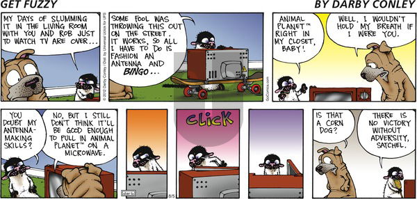 Get Fuzzy on Sunday August 5, 2012 Comic Strip