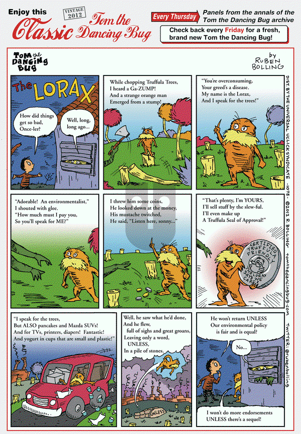 Tom the Dancing Bug on Thursday October 18, 2018 Comic Strip