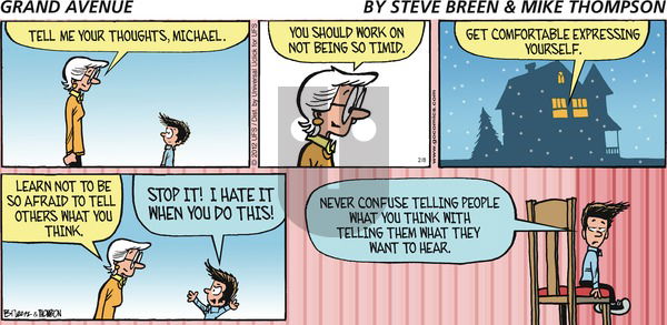 Grand Avenue on Sunday February 8, 2015 Comic Strip