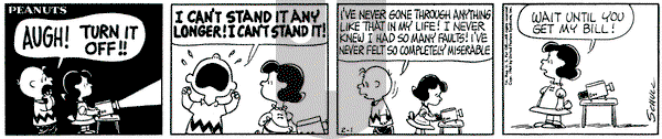 Peanuts on Saturday February 1, 1964 Comic Strip