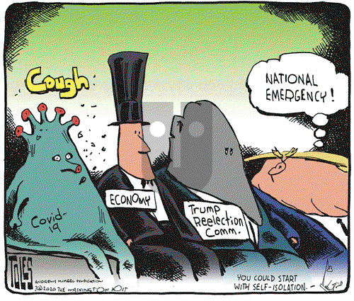 Tom Toles on Tuesday March 17, 2020 Comic Strip