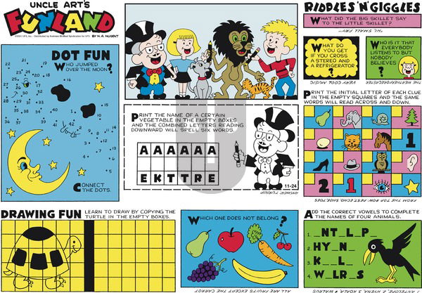 Uncle Art's Funland on Sunday November 24, 2024 Comic Strip