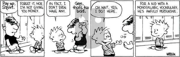 Calvin and Hobbes - Monday September 19, 2016 Comic Strip