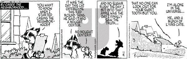 Over the Hedge on Wednesday November 9, 2005 Comic Strip