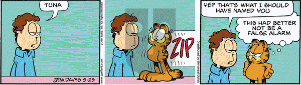Garfield - Monday May 23, 2011 Comic Strip