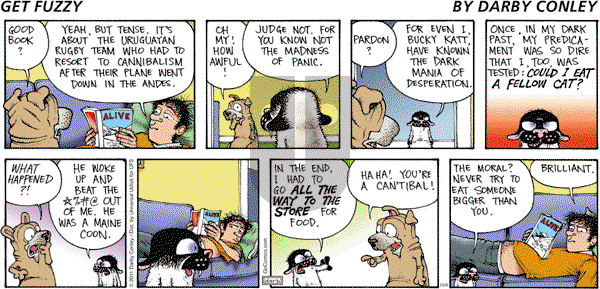 Get Fuzzy on Sunday October 9, 2011 Comic Strip