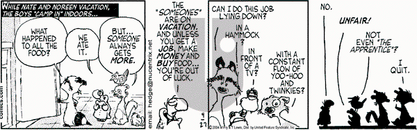 Over the Hedge on Tuesday April 27, 2004 Comic Strip