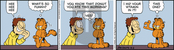 Garfield on Wednesday September 2, 2015 Comic Strip