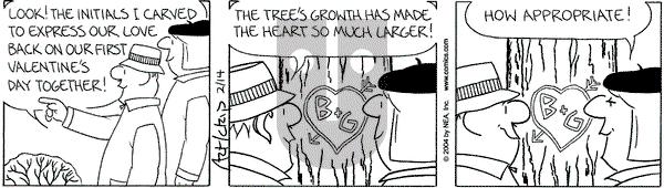 The Born Loser on Saturday February 14, 2004 Comic Strip