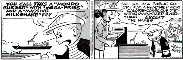 Nancy on Friday August 27, 2004 Comic Strip