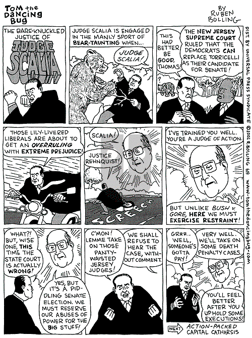 Tom the Dancing Bug on Saturday October 19, 2002 Comic Strip