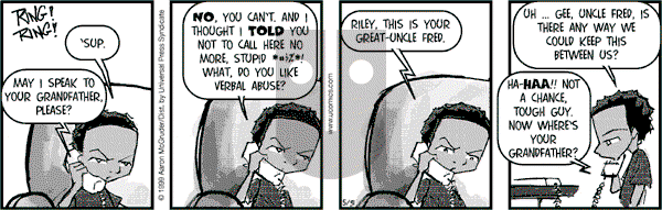 The Boondocks on Wednesday January 1, 2014 Comic Strip