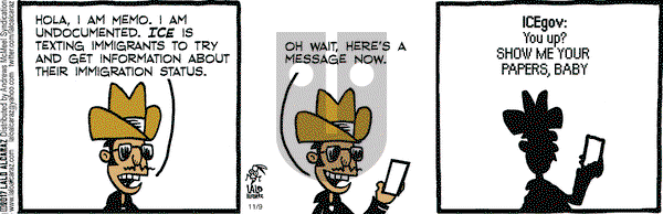 La Cucaracha on Thursday November 9, 2017 Comic Strip